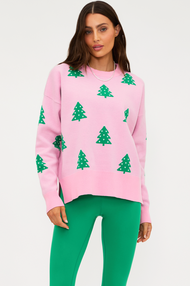 callie pink christmas sweater