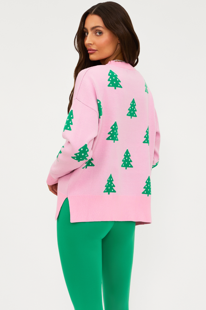 callie pink christmas sweater