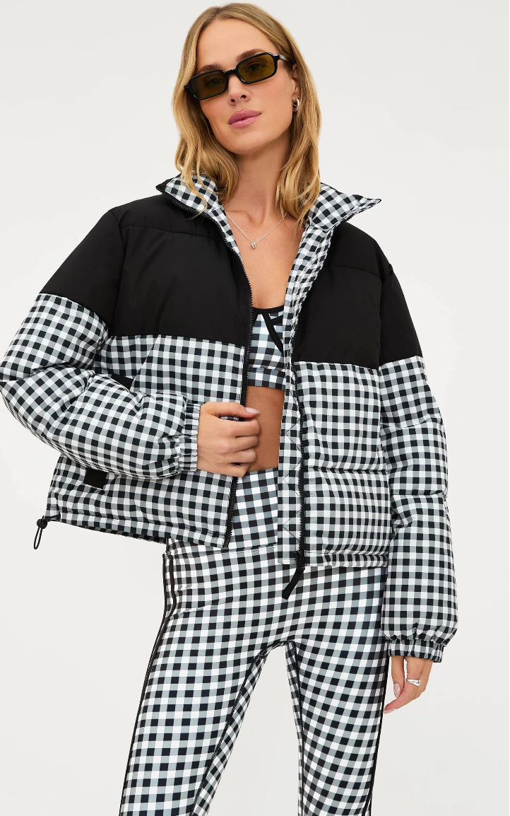 jojo gingham puffer jacket