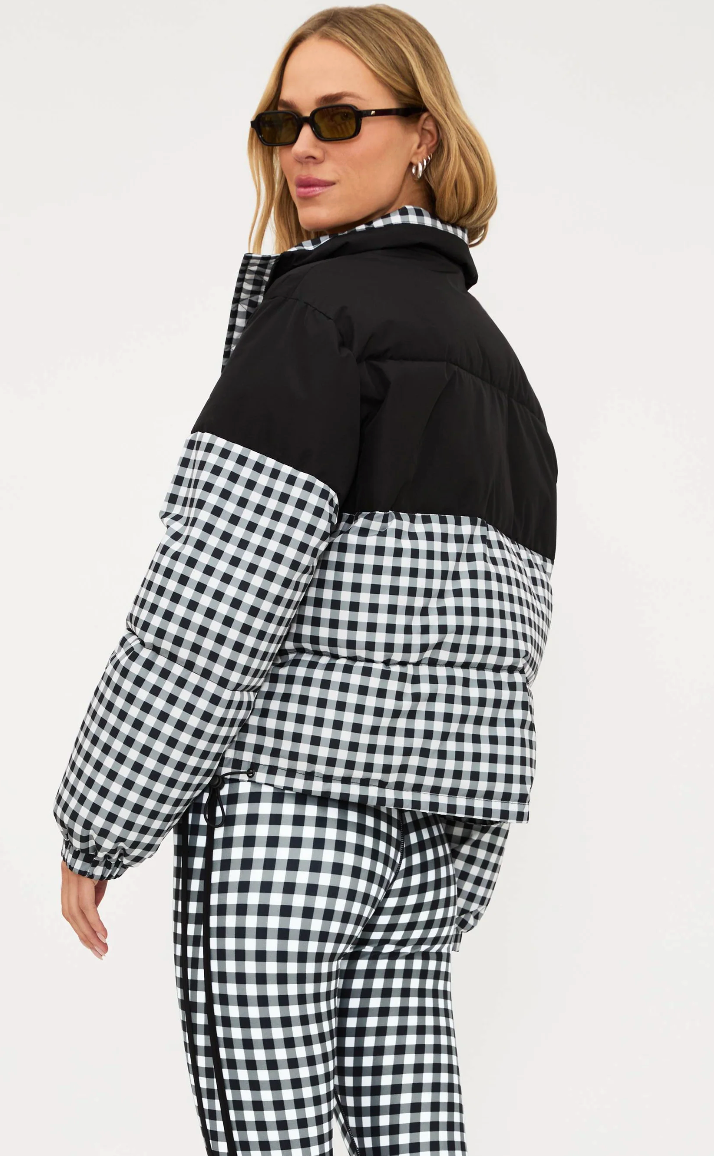 jojo gingham puffer jacket
