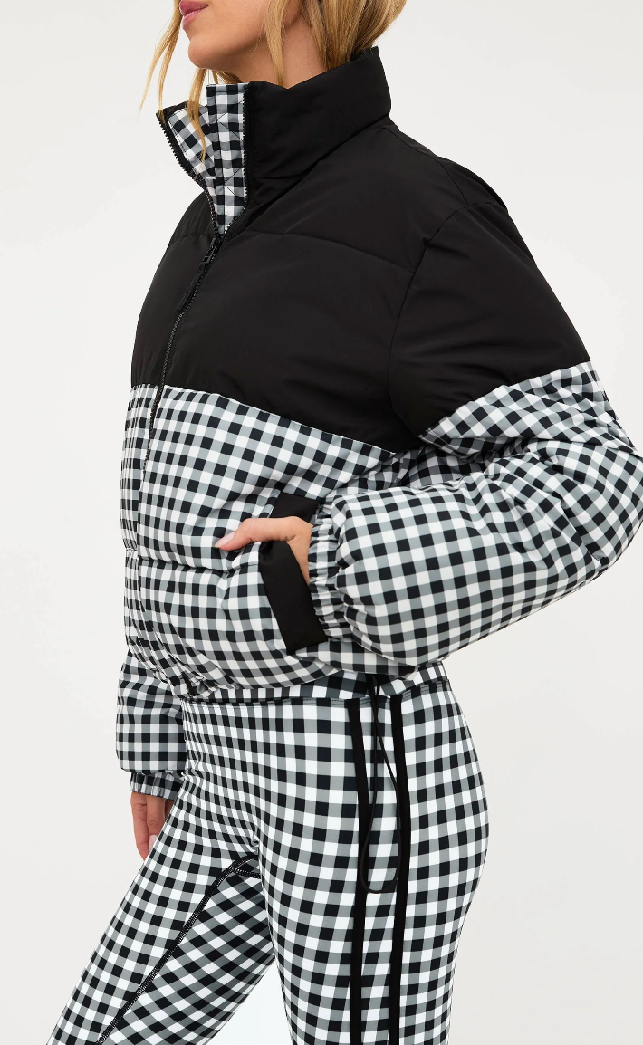 jojo gingham puffer jacket