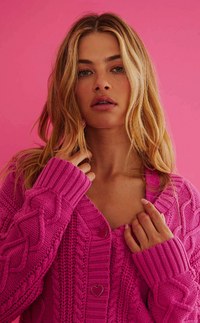 teagan cable knit cardigan