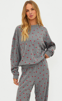devyn sweatshirt | red love hearts