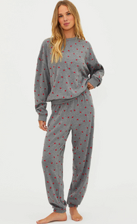 nash sweatpant | red love hearts