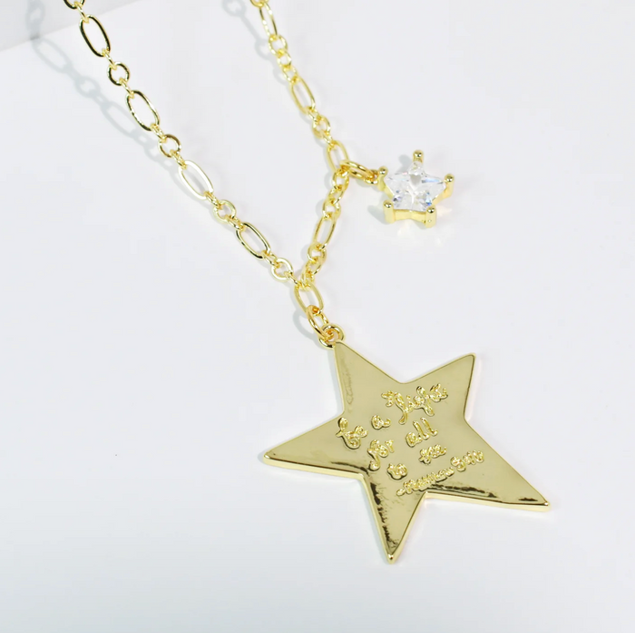 shine bright star gold necklace