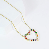 sparkle heart necklace