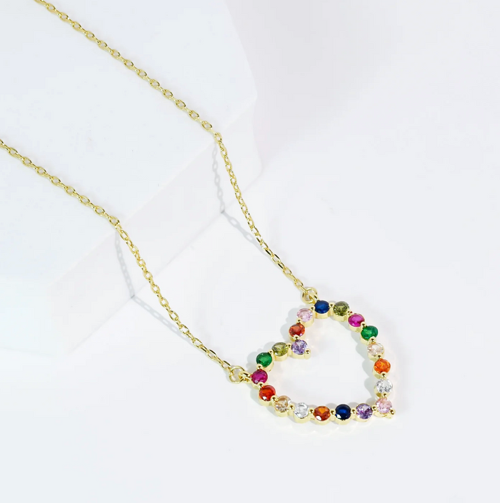 sparkle heart necklace