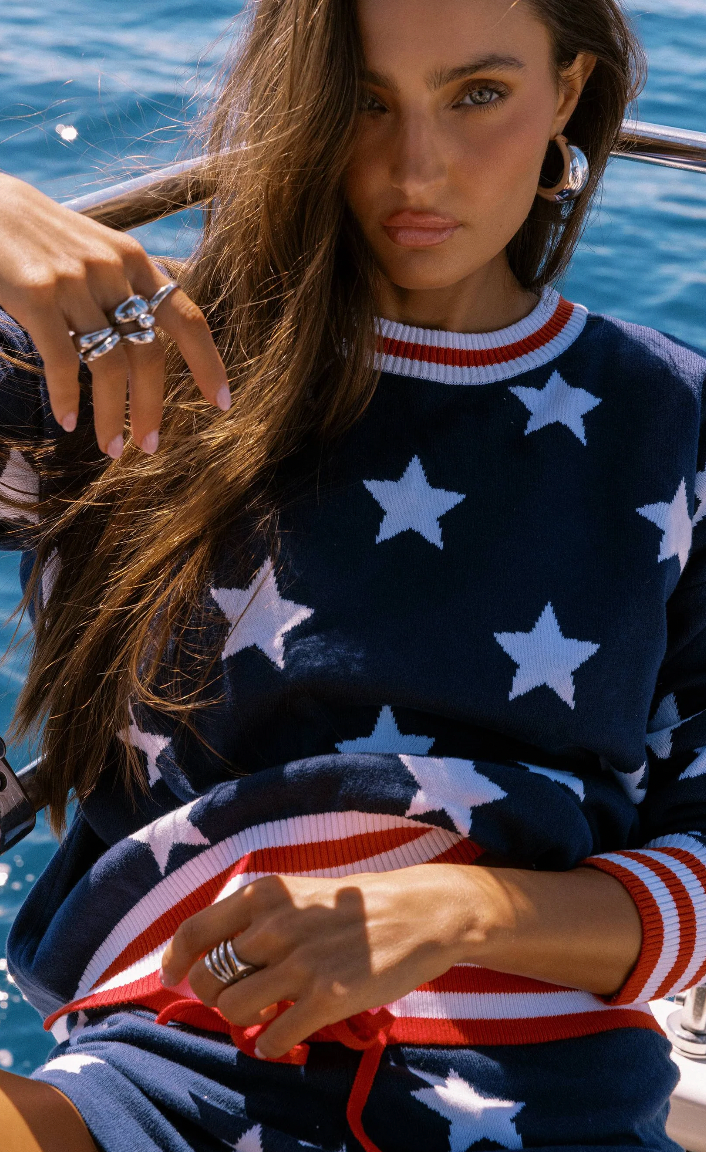 cal stars sweater || BEACHRIOT