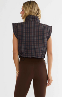 canyon puffer chocolate plaid | BEACHRIOT