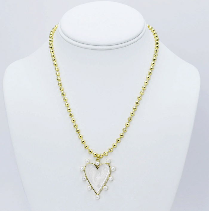 heart of pearls necklace