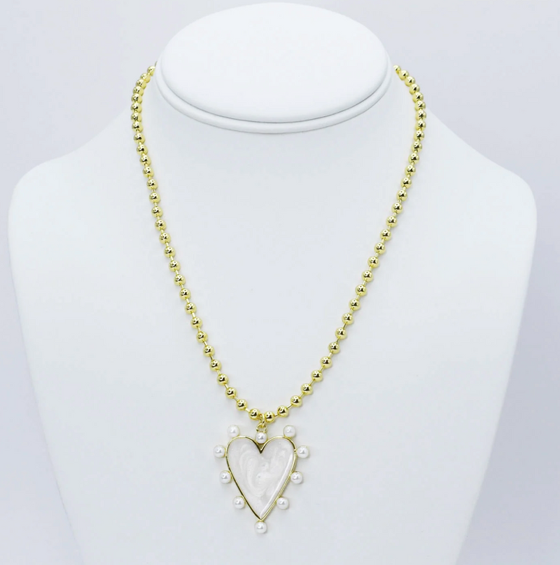 heart of pearls necklace