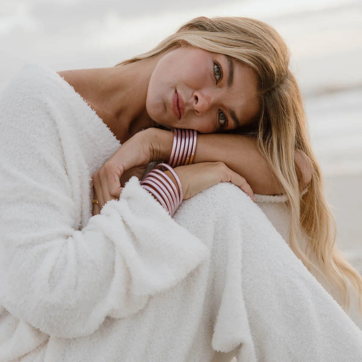 BuDhaGirl | ice rose all weather bangles | set of 6