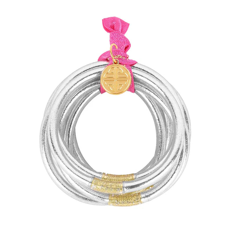 BuDhaGirl | silver all weather bangles | set of 6