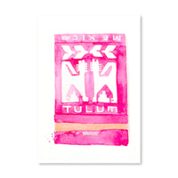 tulum matchbook watercolor print | 9"x12" *print only*