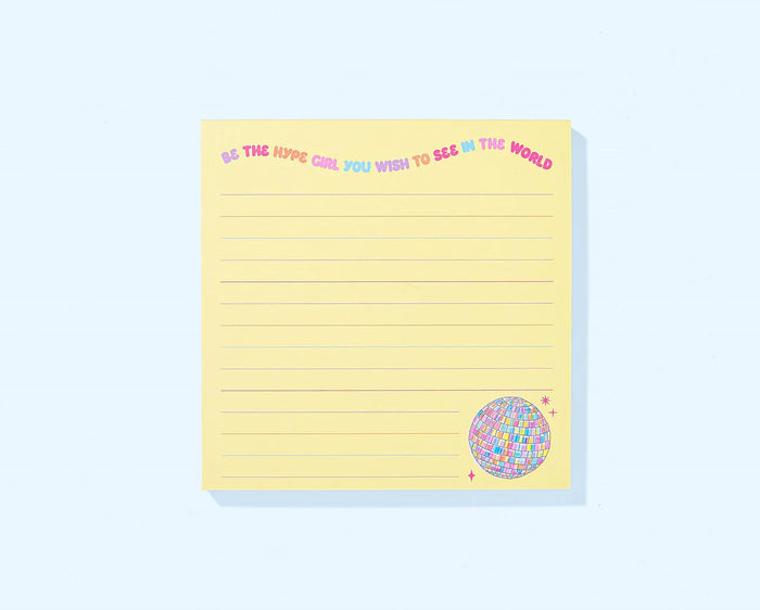 hype girl notepad