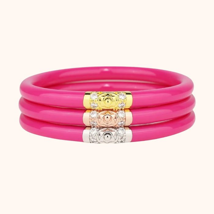 BuDhaGirl| epic pink three kings all weather bangles | set of 3