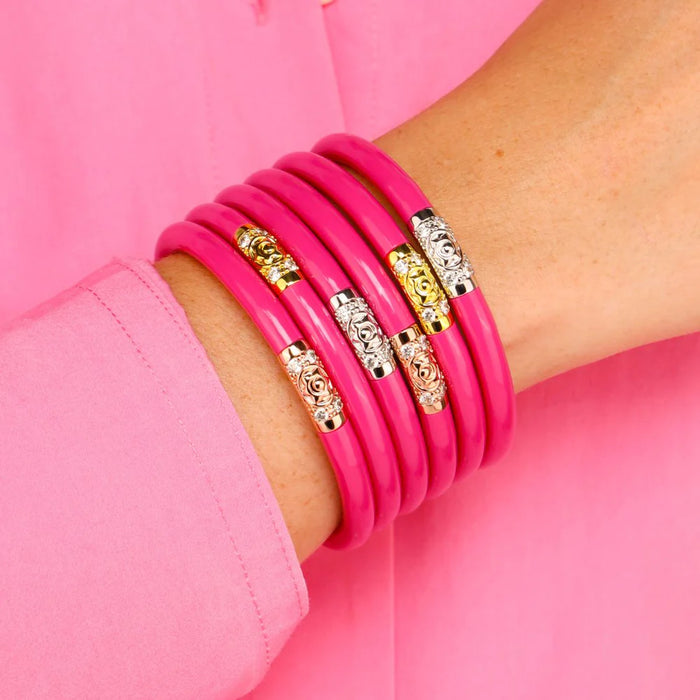 BuDhaGirl| epic pink three kings all weather bangles | set of 3