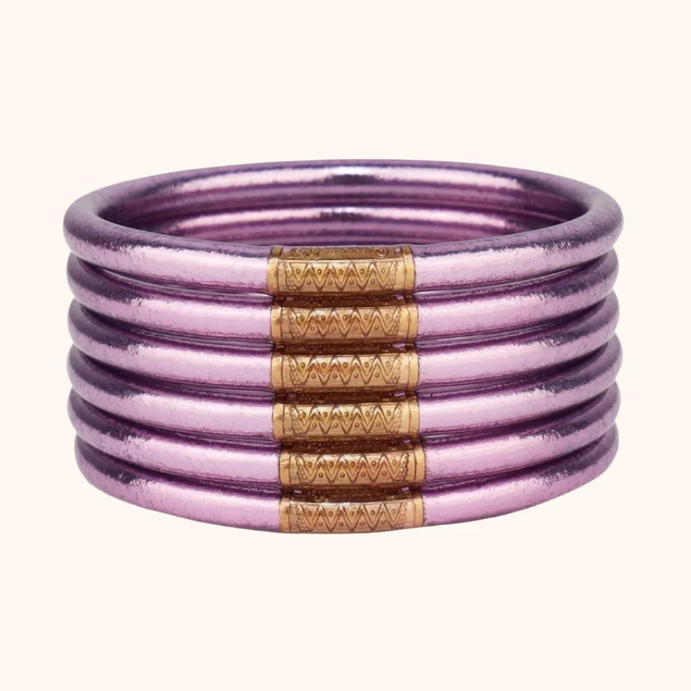 BuDhaGirl | lila all weather bangles | set of 6