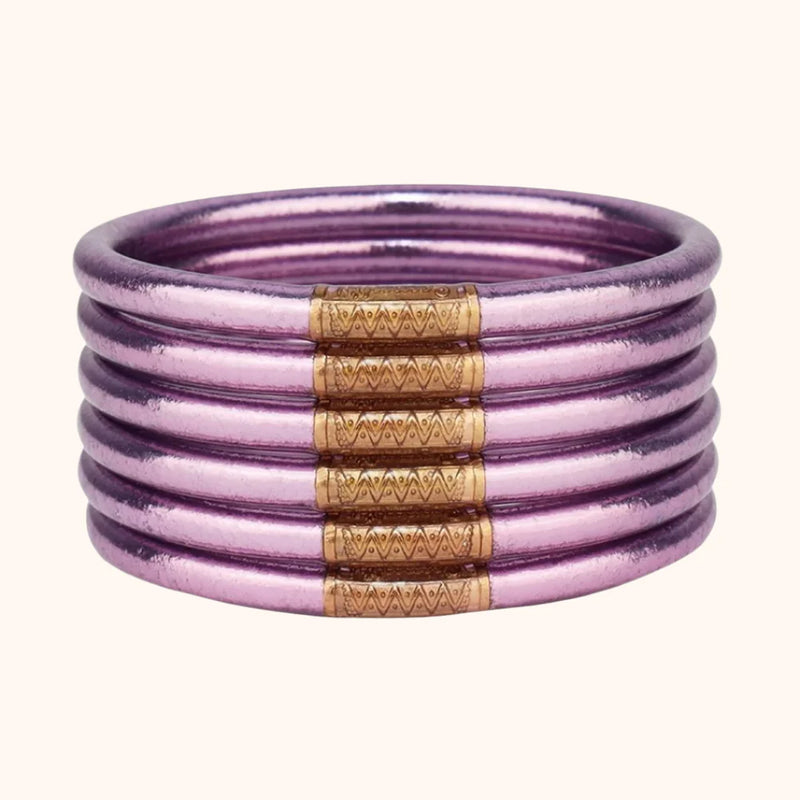 BuDhaGirl | lila all weather bangles | set of 6