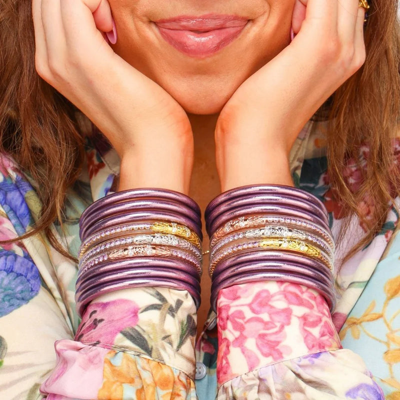 BuDhaGirl | lila all weather bangles | set of 6