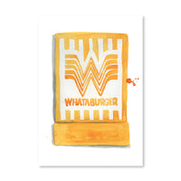 whataburger matchbook watercolor print | 9"x12" *print only*