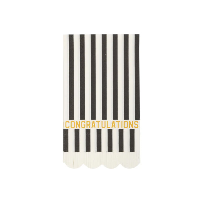 striped congrats paper napkins