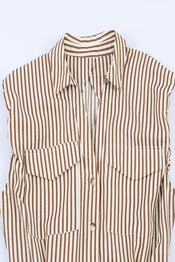 tara striped romper