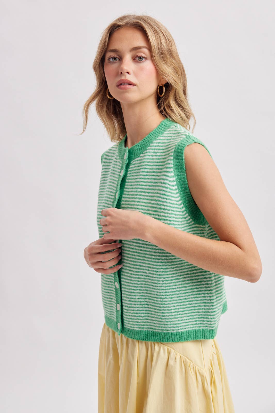 mara striped sweater tank