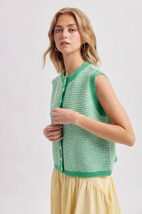 mara striped sweater tank
