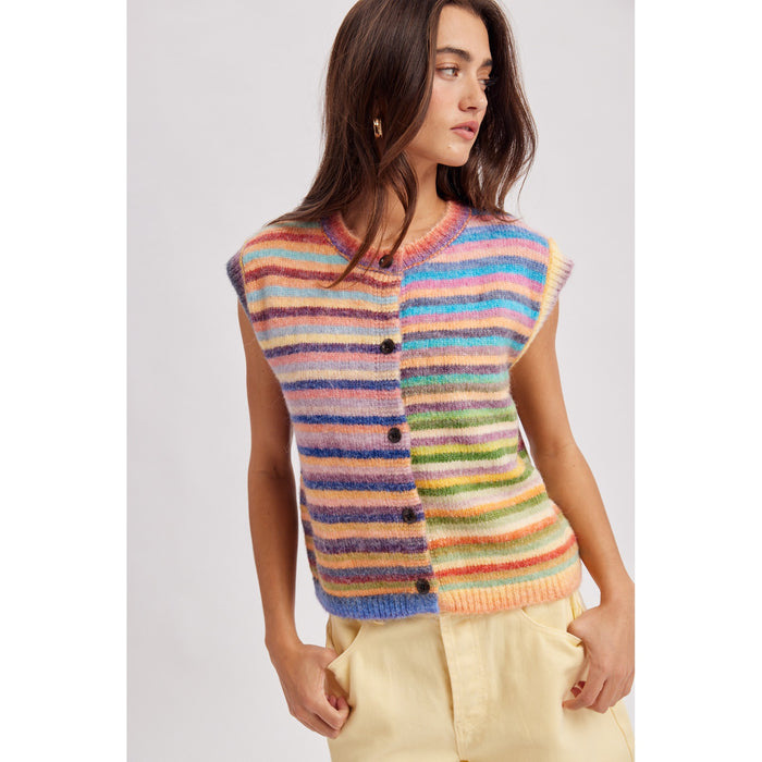 elly pastel striped sweater tank