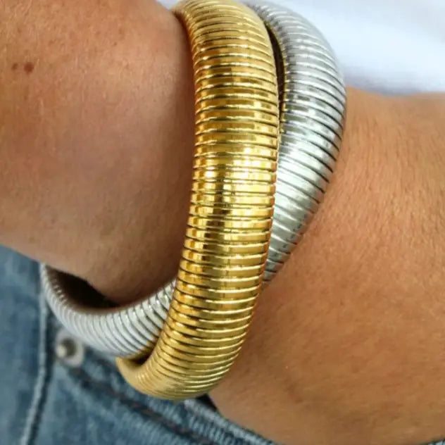 two-tone twisted cobra bracelet