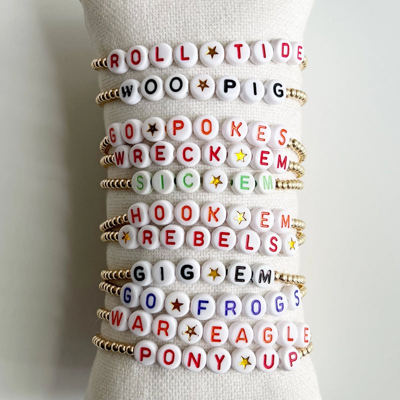 beaded gameday spirit bracelet