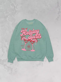 full of holiday spirit oversized sweatshirt