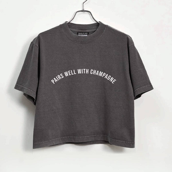 pairs well with champagne® cropped tee