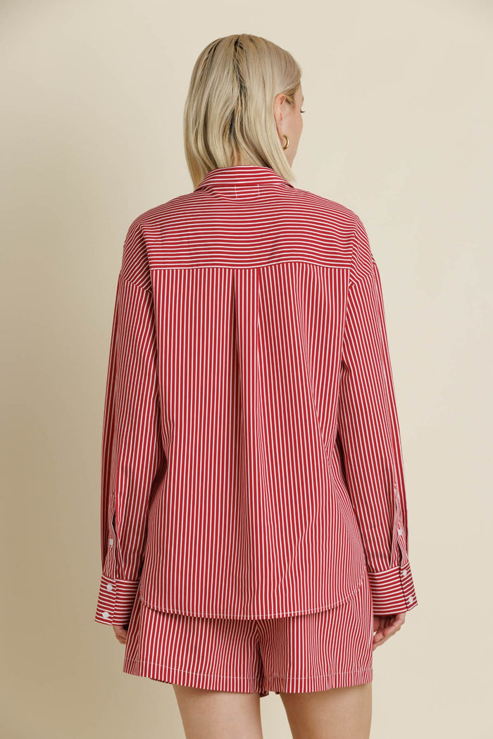 top of my list striped button-up