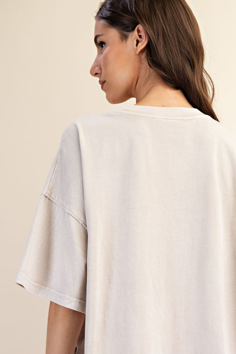 do it over again cotton split-hem tee
