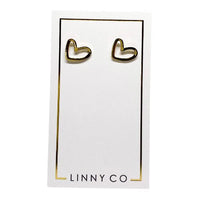 abby heart stud earrings