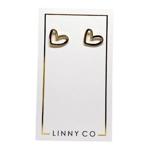 abby heart stud earrings