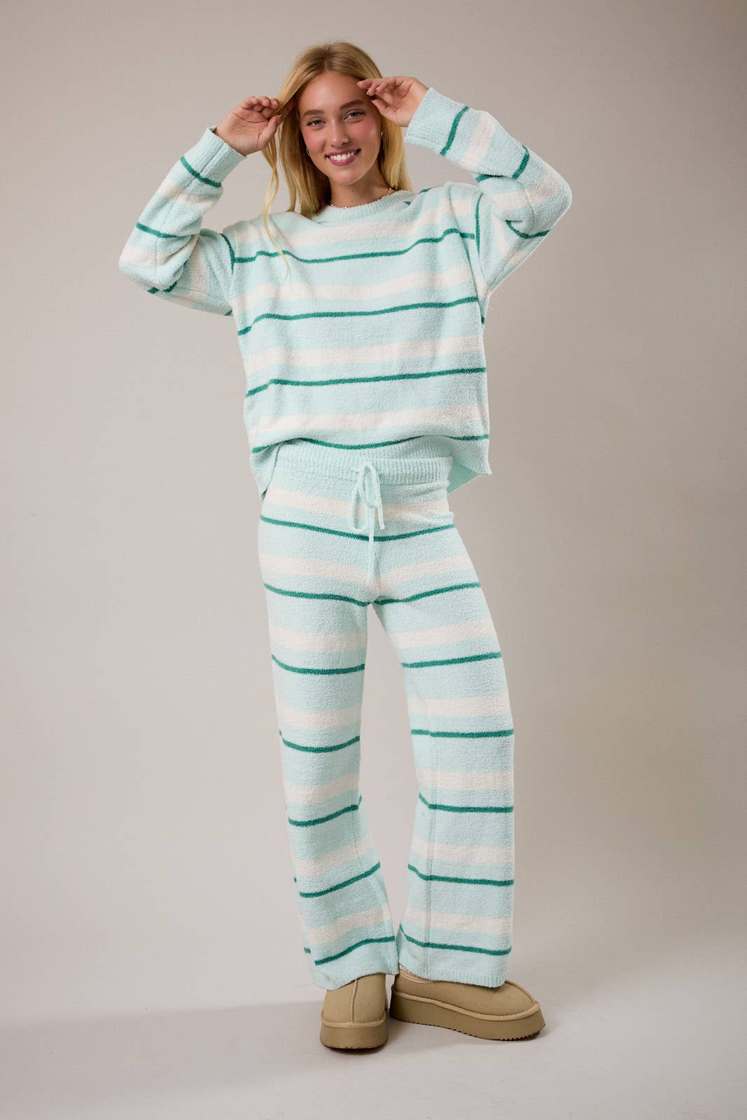 lala striped sweater set