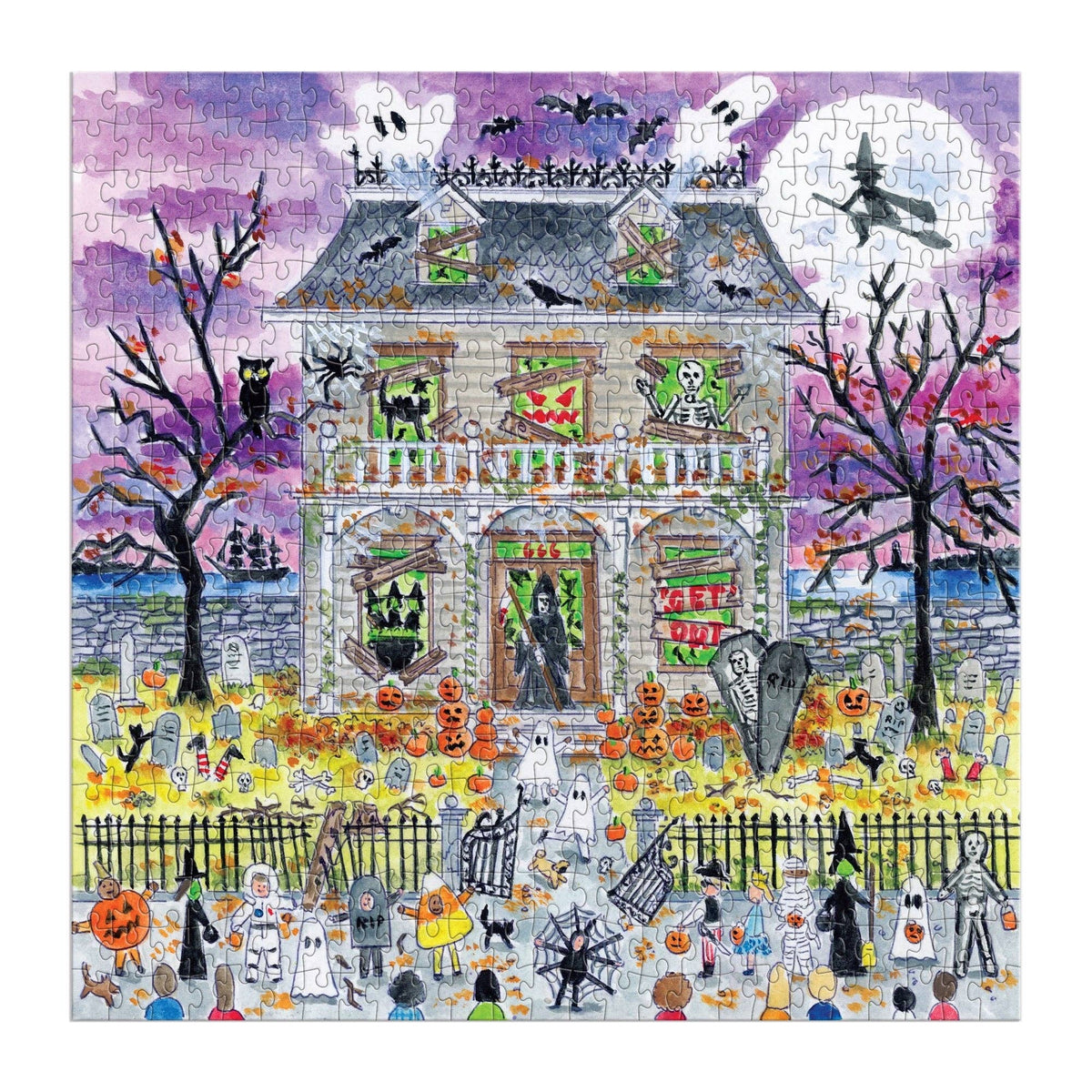 haunted house 500pc glow in the dark puzzle