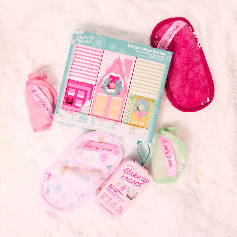 winter village 3pc gift set | makeup eraser