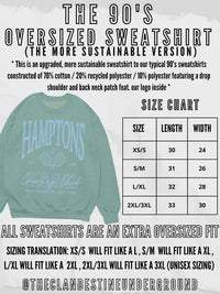 hamptons country club pickleball oversized 90s sweatshirt