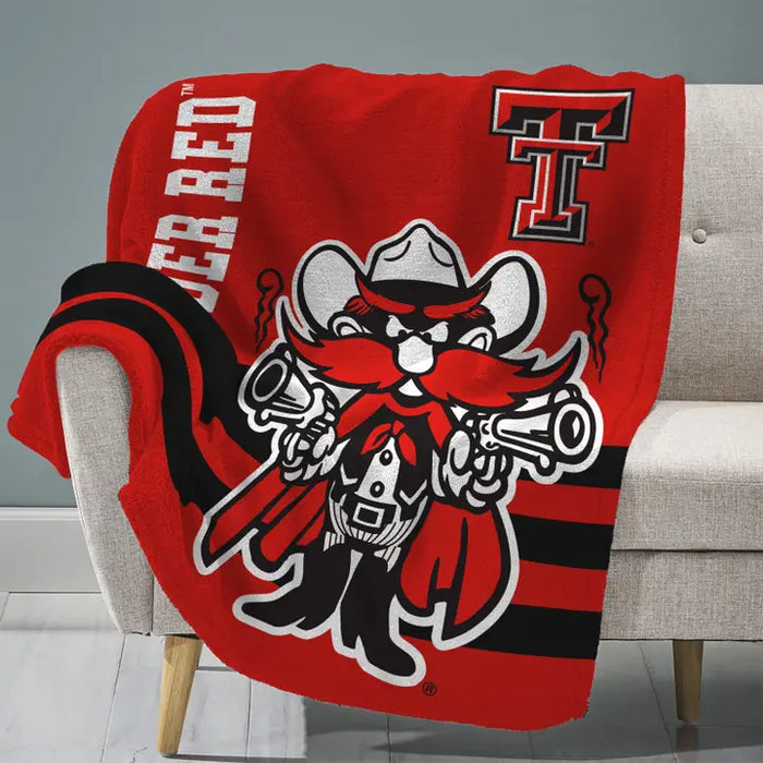 Sleep Squad Texas Tech Red Raiders Mascot 60” X 80" Blanket