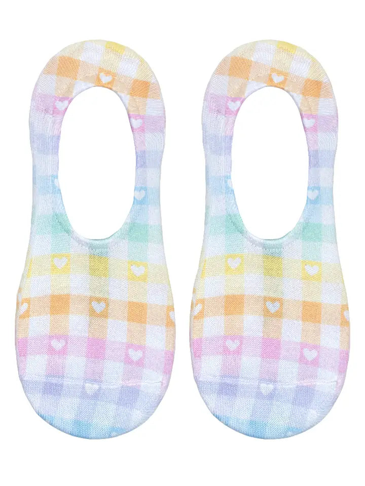 Heart plaid liner sock