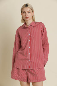 top of my list striped button-up