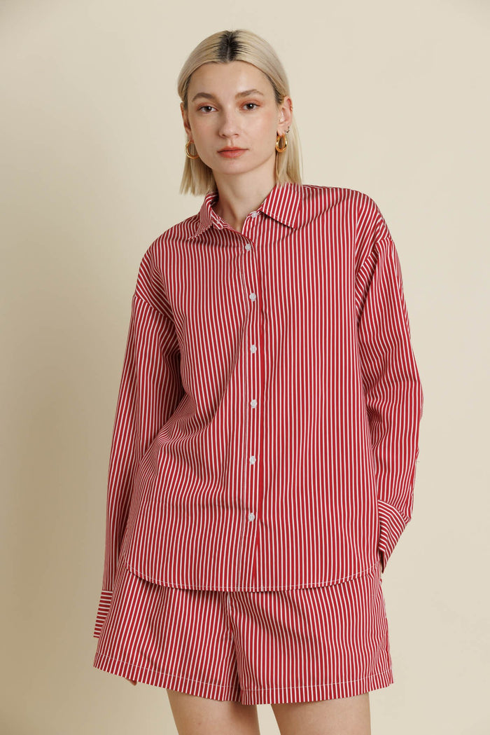 top of my list striped button-up
