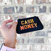 cash money wallet keychain | black