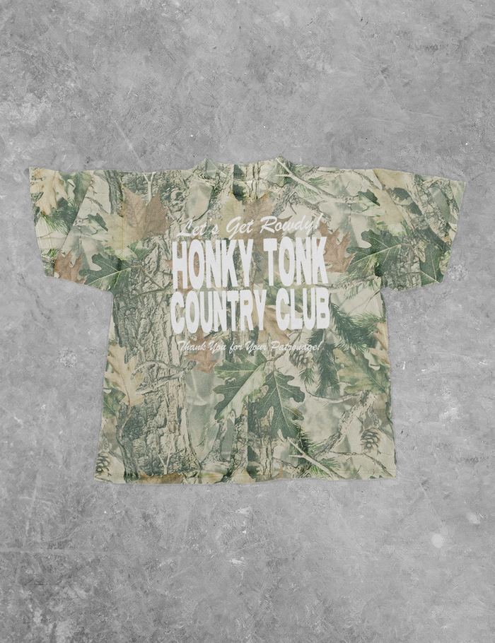 honky tonk country club oversized tee