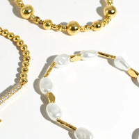 graceful glow gold bracelet set