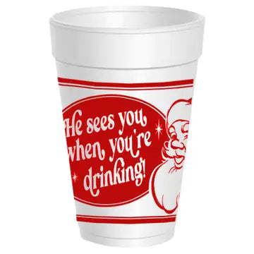 sees you drinking cup